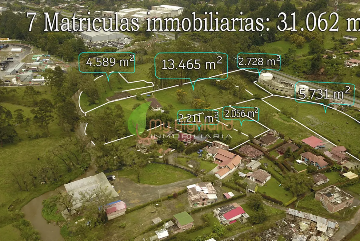 Lote industrial de 31.062 m2 sobre la Autopista Medellín–Bogotá