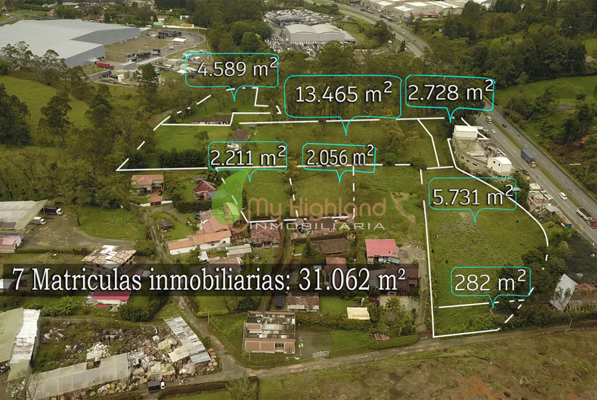 Lote industrial de 31.062 m2 sobre la Autopista Medellín–Bogotá
